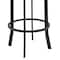 Armen Living Prinz 26" Counter Height Swivel Gray Faux Leather and Black Metal Bar Stool LCPRBAGRBL26 - alternate 2